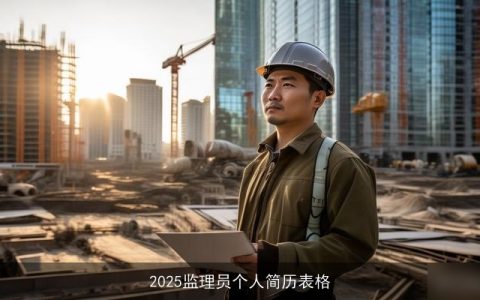 2025监理员个人简历表格