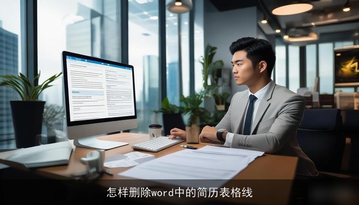 怎样删除word中的简历表格线