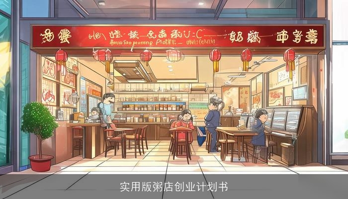 实用版粥店创业计划书