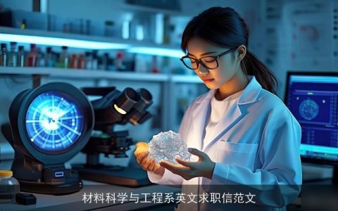 材料科学与工程系英文求职信范文