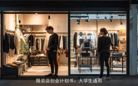 服装店创业计划书：大学生通用