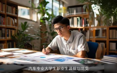 汽车专业大学生职业生涯规划范文