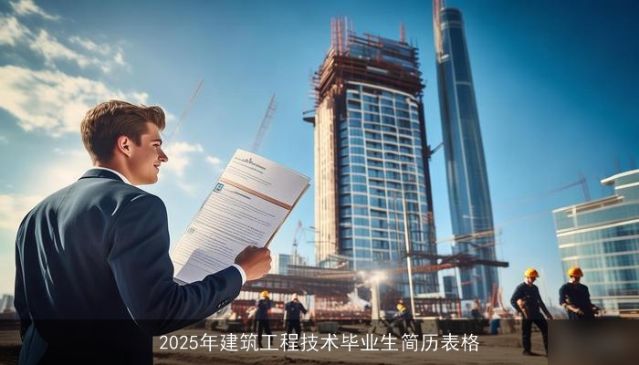 2025年建筑工程技术毕业生简历表格