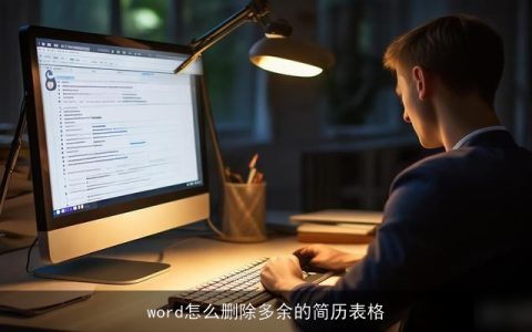 word怎么删除多余的简历表格