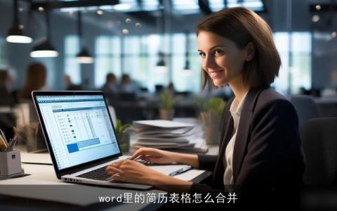 word里的简历表格怎么合并