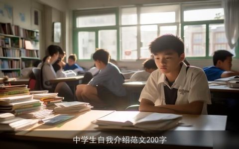 中学生自我介绍范文200字