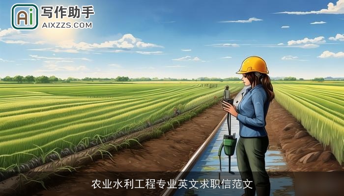 农业水利工程专业英文求职信范文