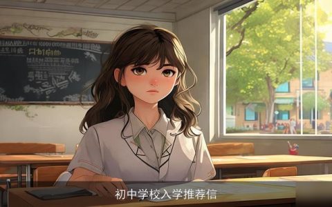 初中学校入学推荐信