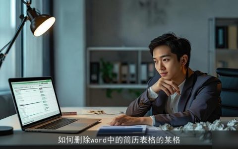 如何删除word中的简历表格的某格