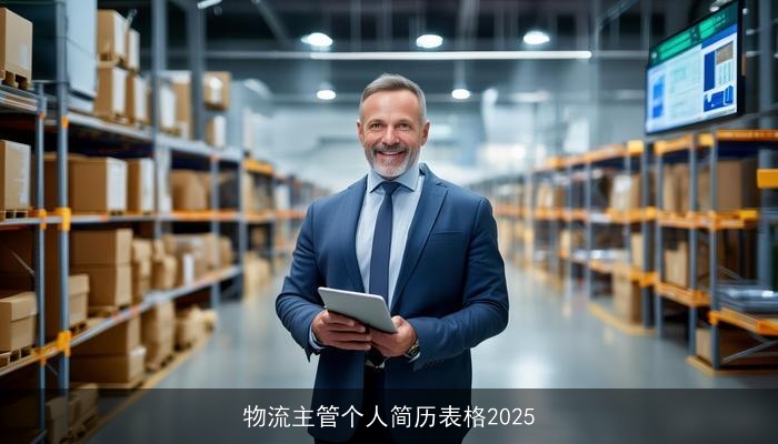 物流主管个人简历表格2025