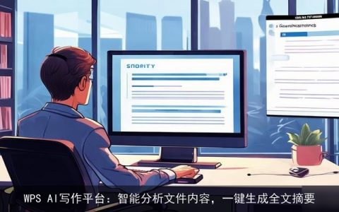 WPS AI写作平台：智能分析文件内容，一键生成全文摘要