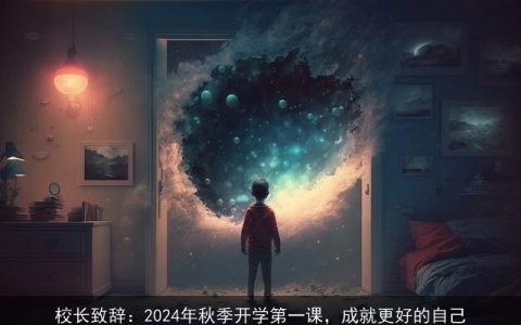 校长致辞：2024年秋季开学第一课，成就更好的自己