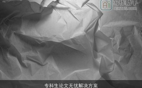 专科生论文无忧解决方案