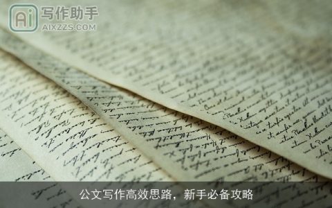 公文写作高效思路，新手必备攻略