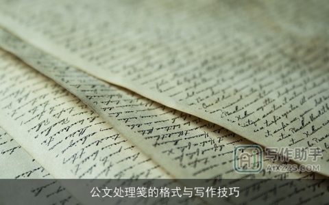 公文处理笺的格式与写作技巧