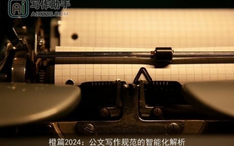 橙篇2024：公文写作规范的智能化解析