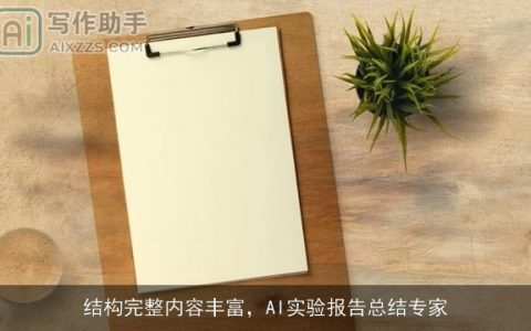 结构完整内容丰富，AI实验报告总结专家