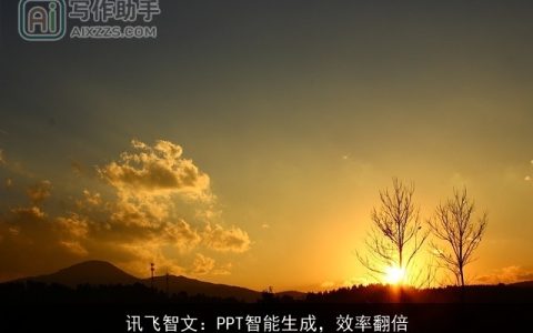 讯飞智文：PPT智能生成，效率翻倍