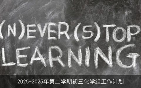 2025-2026年第二学期初三化学组全面工作计划与展望