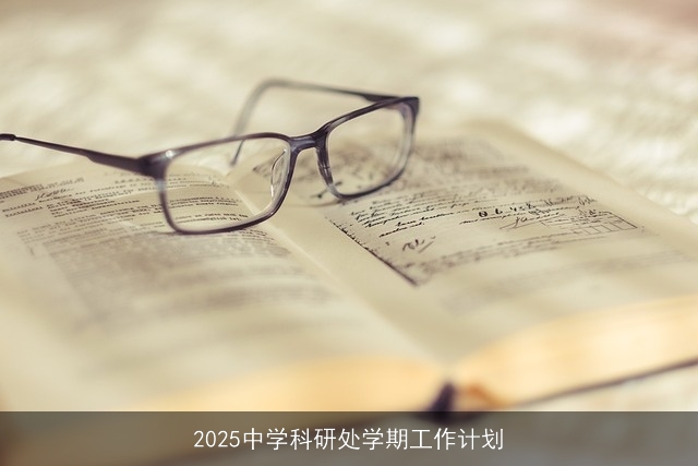 2025中学科研处学期工作计划