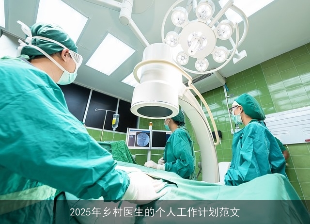 2025年乡村医生的个人工作计划范文