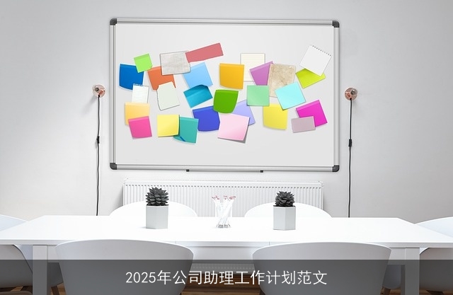 2025年公司助理工作计划范文