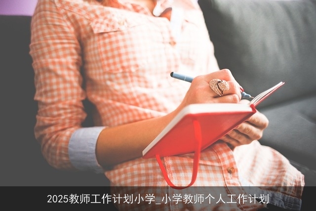 2025教师工作计划小学_小学教师个人工作计划