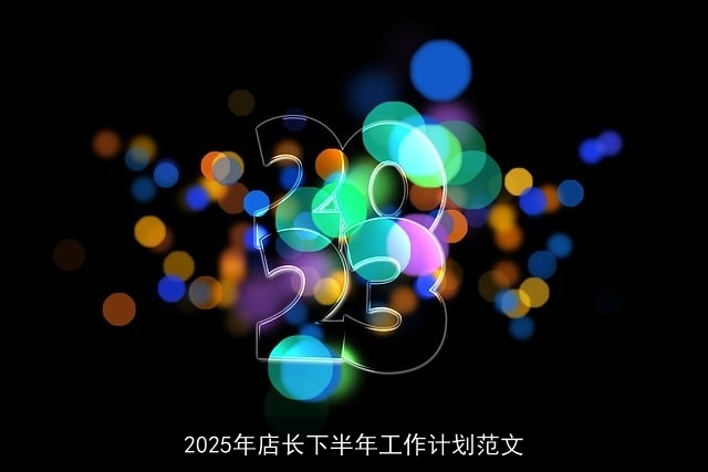 2025年店长下半年工作计划范文