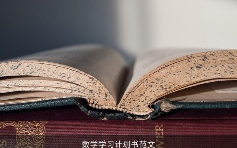 数学学习计划书范文