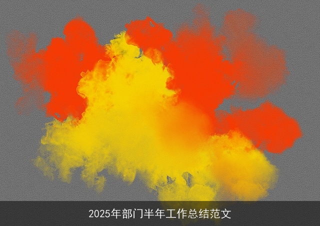 2025年部门半年工作总结范文