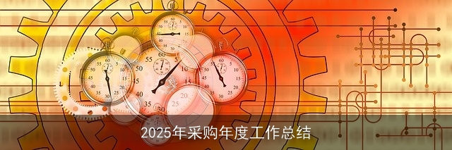 2025年采购年度工作总结