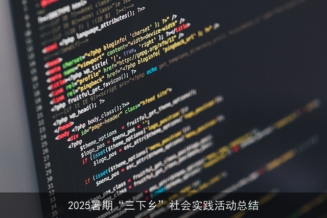 2025暑期“三下乡”社会实践活动总结