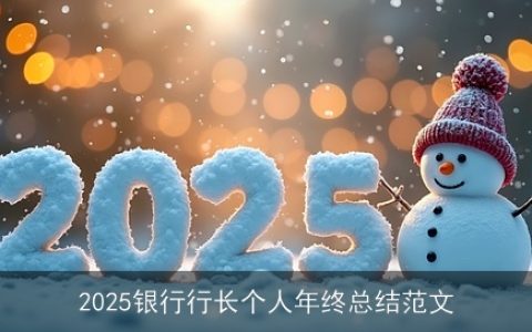 2025银行行长个人年终总结范文