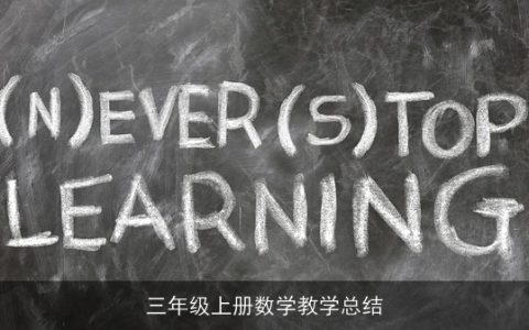 三年级上册数学教学总结