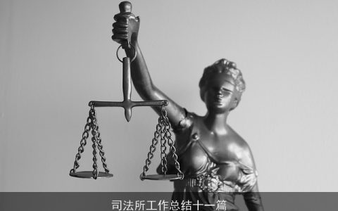 司法所工作总结十一篇