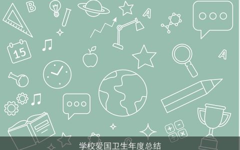 学校爱国卫生年度总结