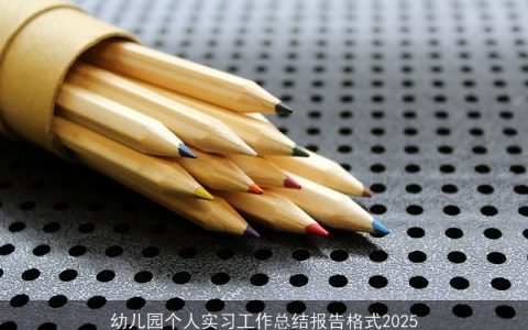 幼儿园个人实习工作总结报告格式2025