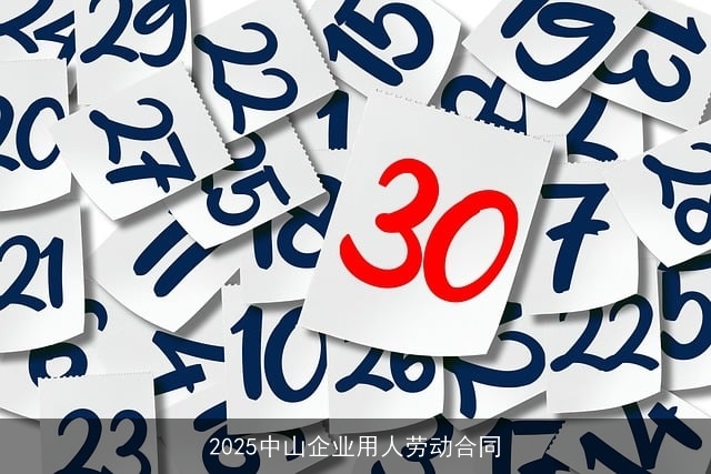 2025中山企业用人劳动合同