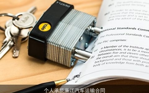 个人承揽廉江汽车运输合同