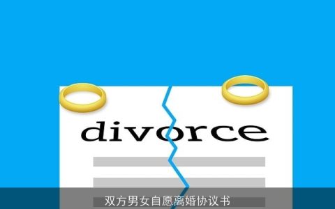 双方男女自愿离婚协议书