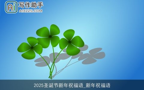 2025圣诞节新年祝福语_新年祝福语