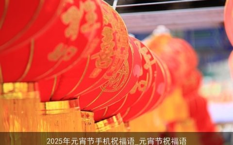 2025年元宵节手机祝福语_元宵节祝福语