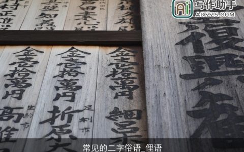 常见的二字俗语_俚语