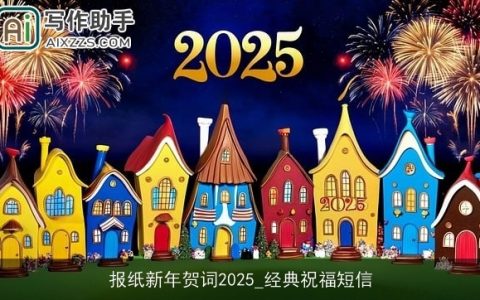 报纸新年贺词2025_经典祝福短信