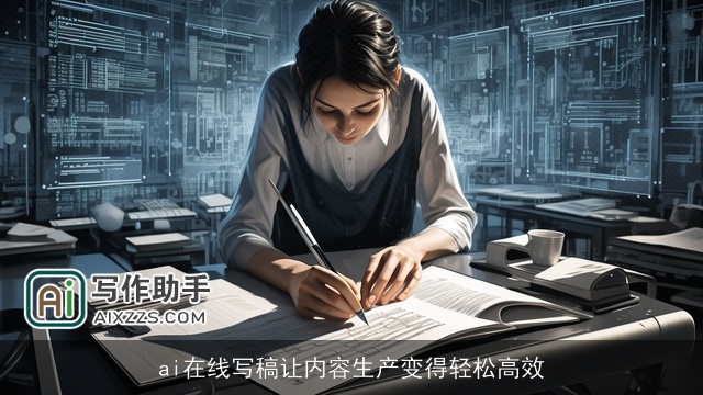 ai在线写稿让内容生产变得轻松高效