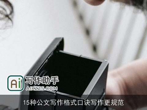 15种公文写作格式口诀写作更规范