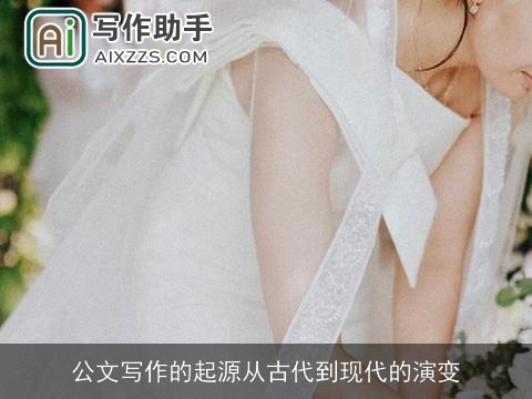 公文写作的起源从古代到现代的演变