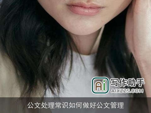 公文处理常识如何做好公文管理