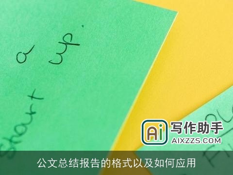 公文总结报告的格式以及如何应用