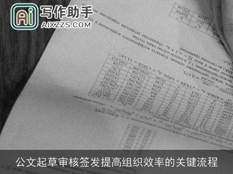 公文起草审核签发提高组织效率的关键流程
